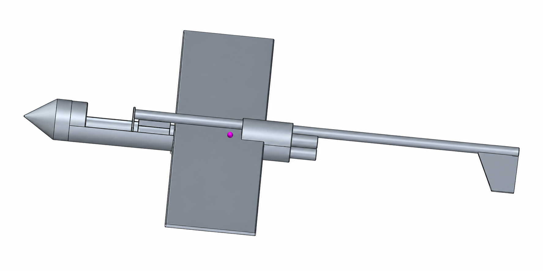 CAD model of the rocket glider